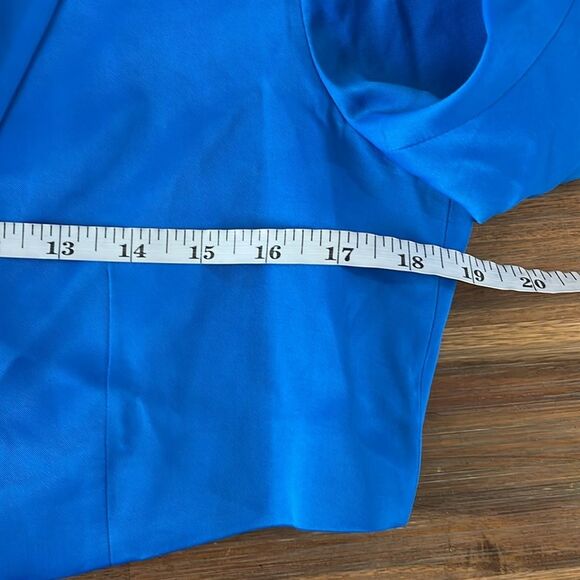 NWOT Zara Bloggers Favorite Satin Cropped Blazer Royal Blue Size M - Picture 10 of 11
